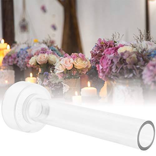 Vela de Plástico Transparente con Punta de Iglesia, Fabricación de Velas con Cubierta de Metal (poste recto superior de la iglesia 2.2 * 15)