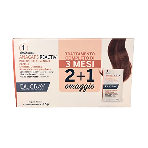 Ducray Anacaps Reactiv Cabello y Uñas 90 Cápsulas