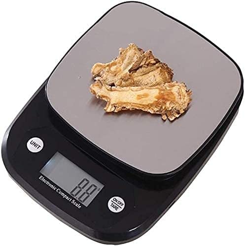 Electronic Scales Digital Kitchen Stylish Silver Design Cooking Scale for Home Weigh Food Up to High Capacity of 10kg (Silver 5kg/0.5g) (Black 10kg/1g)