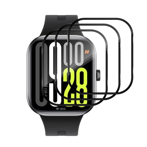 Lutree para Xiaomi Redmi Watch 5 Protector de Pantalla, 3 Piezas 3D Cobertura Completa Anti-Arañazo Sin Burbujas, HD Transparente Flexible Película Protectora