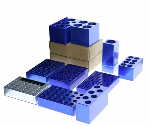 Aluminum Dry Bath Heating Block, Centrifuge Tube Holder for 0.2ml,1.5ml,2ml,5ml,10ml,15ml,50ml Centrifuge Tube,PCR Tube (50ml×1 Hole)