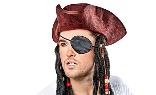 Rubies Caribbean Pirate Hat Brown Adult Costume, Brown, One Size