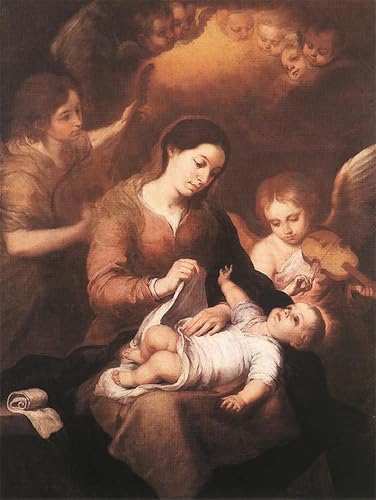 Peinture sur Toile Enfant tableau décoration chambre coucher anges