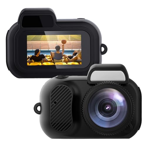 Action Camera, 1080P FHD 30FPS Sport Cameras with 0.96 In LCD Screen and COMS Sensor, Portable & Compact Body Camera Video Camera, Up to 100 Min Recording for Outdoors Sports