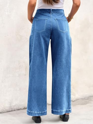 Cicy Bell Womens Wide Leg Jeans High Waisted Stretchy Baggy Loose Denim Casual Pants with Pockets3