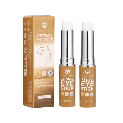 Grospe Retinol Eye Cream Stick Anti Wrinkle Eye Cream,2Pcs Retinol Eye Stic With Collagen,Hyaluronic Acid,Instant Firmx Eye Skin For Puffy Eyes,Dark Circles,Eye Bags,Crows Feet,Wrinkles cover