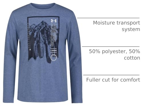 Image of Under Armour Boys' Long Sleeve Graphic T-Shirt, Lightweight & Breathable, Outdoor Collection