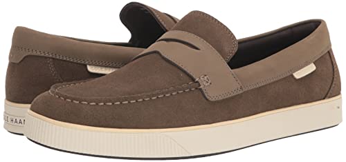 Cole Haan Tênis masculino Nantucket 2.0 Penny Mocassim, Camurça cinza pedra, 7.5 Wide