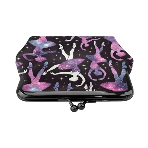 Pu Leather Buckle Coin Purse Ballet-Dance-Galaxies Girls Kiss-Lock Change Purse Wallets2