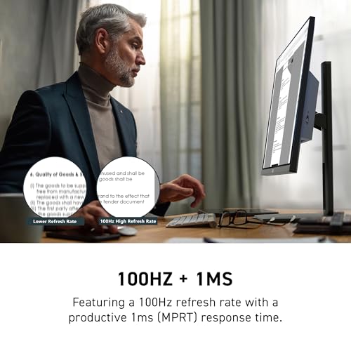 Image of msi PRO MP245PG, 24-inch IPS 1920 x 1080 (FHD) Computer Monitor, 100Hz, Adaptive-Synch, EPEAT Silver, HDMI, DisplayPort, VESA Mountable, Tilt, Height Adjustable, Speaker, 1ms, Black