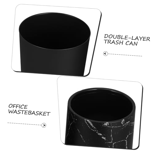 Didiseaon 1stück Marmor-muster Abfalleimer Aus Kunststoff Stilvoller Müllbehälter Für Badezimmer Küche Büro Praktischer Und Langlebiger Papierkorb Für Täglichen Gebrauch – Bild 4