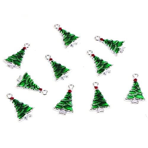 24 Pcs Christmas Assorted Enamel Charm Pendant Xmas Tree Snowflake Bell Garland Christmas Stockings Gift Box Dangle Pendants For Necklace Bracelet Earring Anklet Diy Jewelry Making Crafting Accessory #TOP5