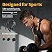Wireless Earbuds,Bluetooth Headphones 80hrs Play Back Sport Earphones with LED Display Over-Ear Buds with Earhooks Built-in Mic IPX7 Waterproof Headset for Workout Grey -Black