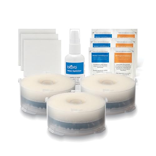 Image of biOrb Service Kit x3 Plus Water Optimizer with 3 Service Kits, 3 Cleaning Pads, and Water Optimizer