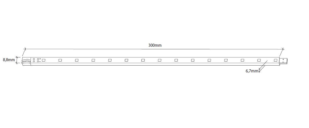 SEBSON LED Leiste Küche 12V 6-tlg Lichtleiste 30cm mit Stecker & Schalter | flache Unterbauleuchte Schrank - warmweiß 2W 190lm - Licht Leiste mit Netzteil, Schalter und Verbindungkabeln - 9x7x300mm