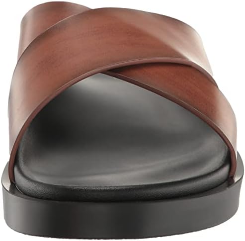 Stacy Adams Men's Montel Cross Strap Slide Sandal, Cognac, 12 | Image 1