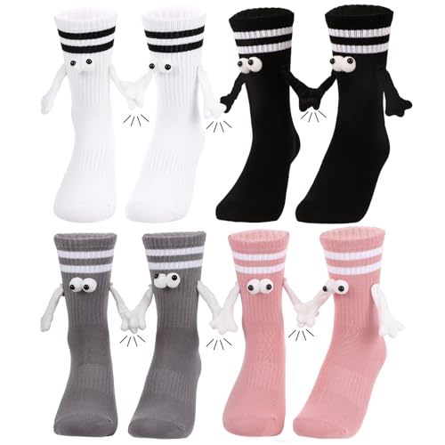 scenicamp 4 Pairs Magnetic Holding Hands Socks Novelty...