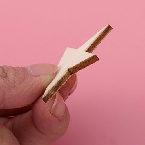 NUOBESTY 50Pcs Unfinished Wood Cutout Wood Star Shape Wooden Slices for Arts Crafts Ornaments 40mm