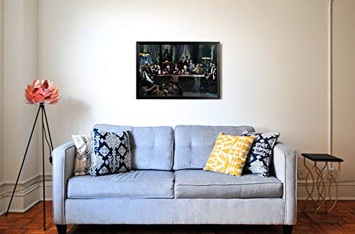 Buyartforless Framed Gangster Last Supper By Ylli Haruni 36X24 Art Print Poster Godfather Scarface Sopranos Goodfellas #TOP1