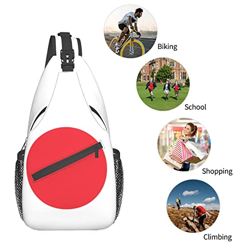 Mochila bandolera unisex de Japón color negro miniatura 7