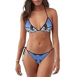Eagle Soars in The Sky - Conjunto de traje de baño para mujer, bikini para mujer, adecuado para la playa y la arena, Negro, XL