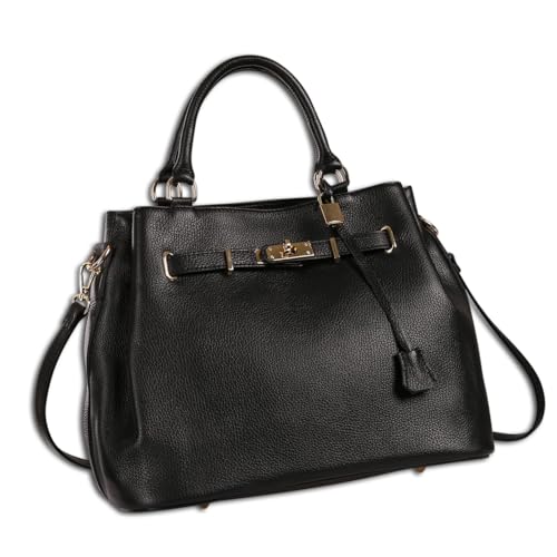 Sac à main en cuir OTT853HS1, le cabas noir chic pour valoriser vos tenues de bureau