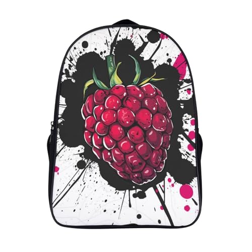 Sac à dos fraise pour enfants : cartable étanche et léger 40x28x16cm pour l'école