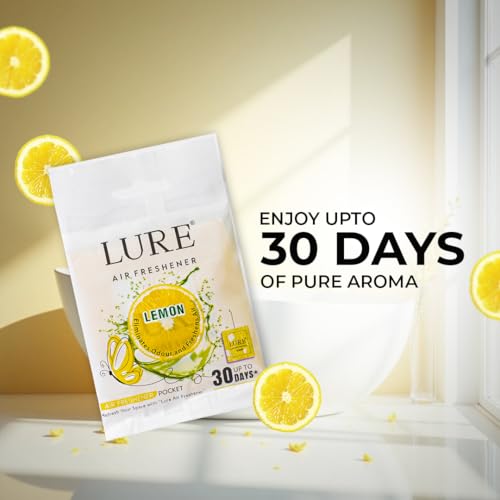 Image of LURE Gel Pocket Air Freshener For Bathroom, Toilet, Home | Germ Protection | Last Upto 30 Days - Lemon 10 Gm (Pack Of 6)