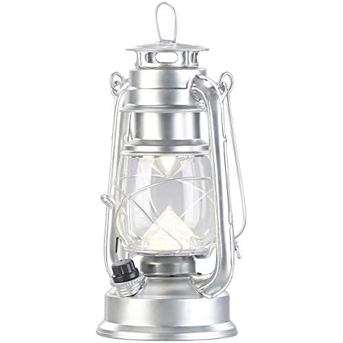 Lunartec LED Akku Lampe: Ultra helle LED-Sturmlampe, Akku, 200lm, 3W, tageslichtweiß, silbern (Laterne LED)