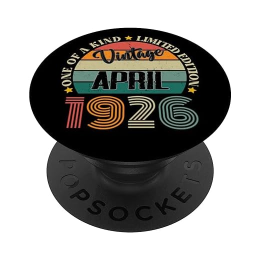98 Años Vintage Abril 1926 98 Cumpleaños Retro PopSockets PopGrip Intercambiable