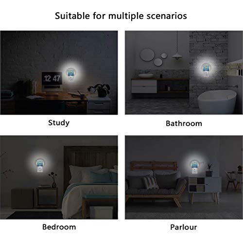 Wamika Summer Seashell Night Light Set Of 2 Starfish Watercolor Oil Painting Plug-In Led Wooden Nightlights Auto Dusk-To-Dawn Sensor Lamp For Bedroom Bathroom Kitchen Hallway Stairs Decorative #TOP6