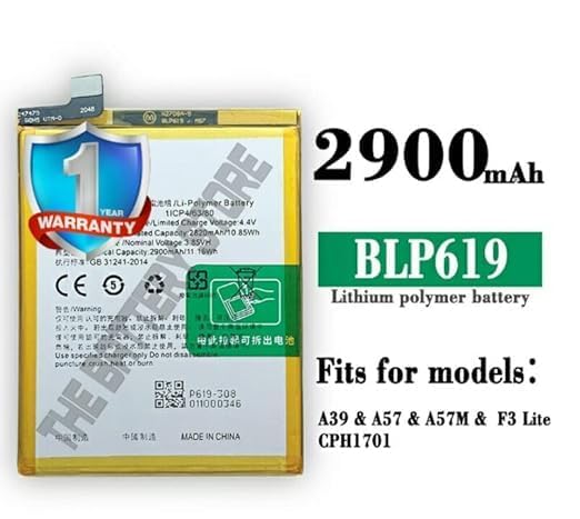 Image of THE BATTERY STORE Original BLP619 Battery for Oppo A57, A57T CPH1701 Battery with 1 Year Warranty** (PP279)