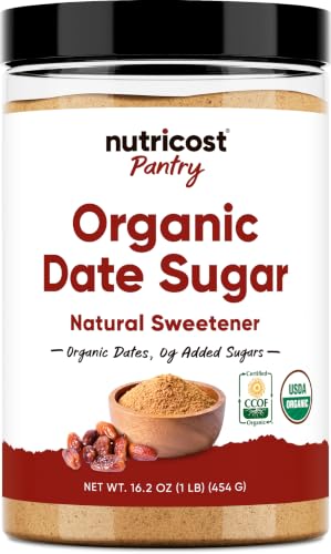 Nutricost Organic Date Sugar (1LB) - USDA Organic, Vegan, GMO-Free. Pantry: retailer-supplied image