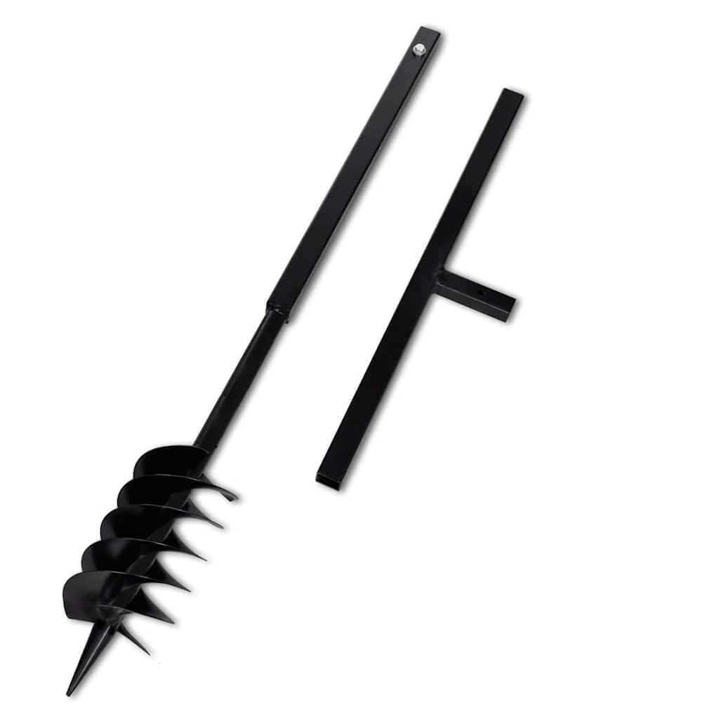 vidaXL Taladro de Tierra con Mango 120 mm con Tubo de Extensión 5 m Acero
