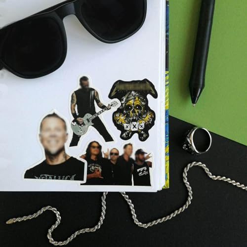 Image of Heavy Metal Band Stickers for Adults, 36 Pieces of Strong Adhesive and Waterproof Stickers for Laptop, Decals for Teens Aesthetic and Guitar Decals, Gifts for Women & Men