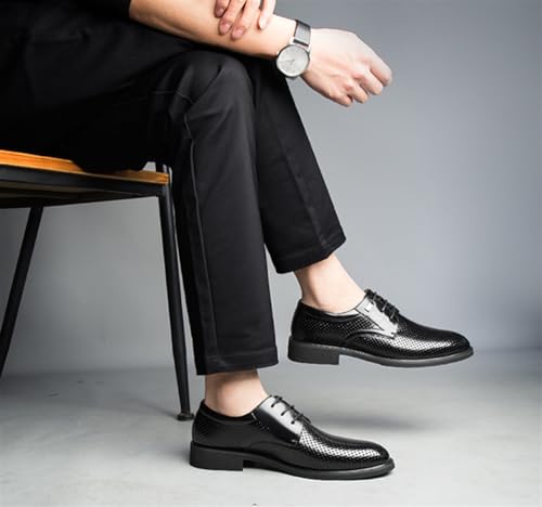 Men's Dress Shoes Brogue Oxfords Shoes Pointed Toe Derbys Shoes Non Slip Casual Business Work Formal Shoes for Men(10.5)3