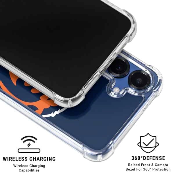 Skinit Clear Phone Case Compatible with Galaxy S25 Plus - Officially Licensed NFL Chicago Bears Large Logo Design