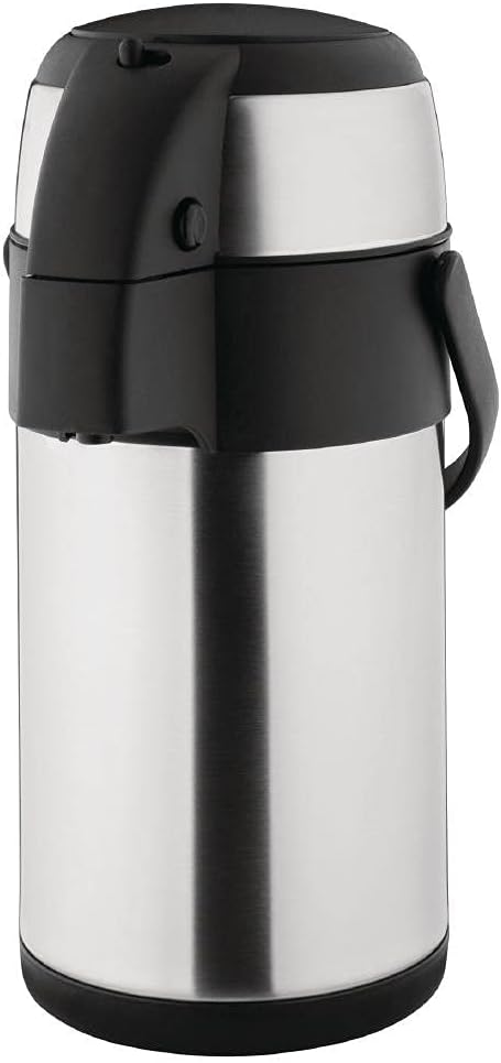 Olympia Pump Action Airpot 25L 330X151mm Stainless Steel Teapot Infuser