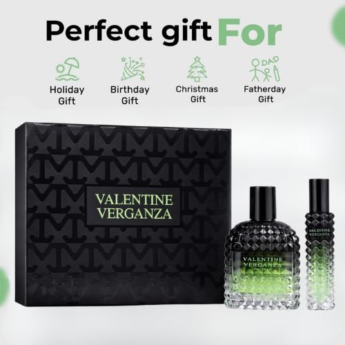 VENEZIO PROFUMO Valentine Verganza Cologne for Men's, Premium Glass Bottle with Oriental Notes, Eau de Parfum and 3.4 Fl Oz / 100ML + 30ML Travel Spray, Fragrance for Men Gift Set - Image 9