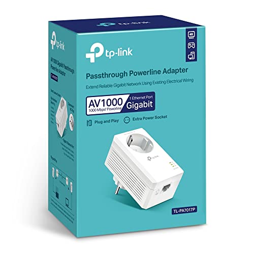 TL-PA7017P Powerline Extender AV1000 con Presa Passante Schuko, 1 Porta Gigabit, Plug and Play, Compatibile con PA7017P Kit e PA7017 Kit - Powerline - Immagine 2