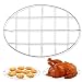 T&B 9.8x6.7 Inch Oval Roasting Cooling Rack 304 Stainless Steel Baking Broiling Rack Cookware 0.8 Inch heigh Thick Version (1)