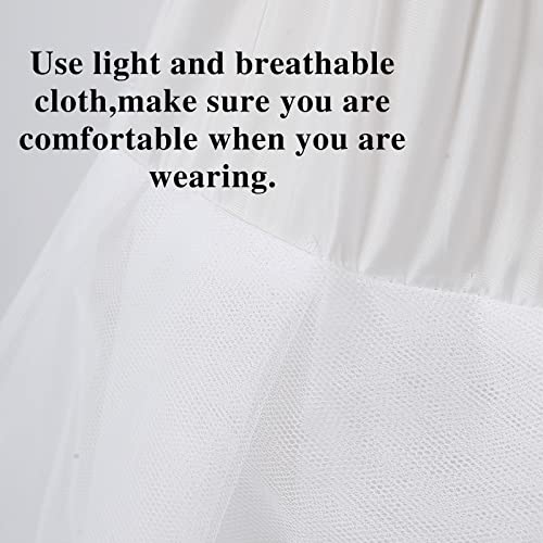 Women’s 6 Hoop Skirt A-Line Floor Length Petticoat Slips Underskirt Crinoline for Wedding Dress Ball Gown 5