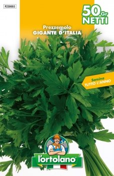 SEMENTI DI ORTAGGI DI QUALITA' IN BUSTE TERMOSALDATE DA 50 GRAMMI (PREZZEMOLO GIGANTE D’ITALIA)