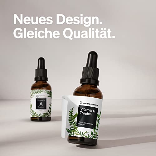 Vitamin A Tropfen von Natural Elements, 50 ml (1700 Tropfen)