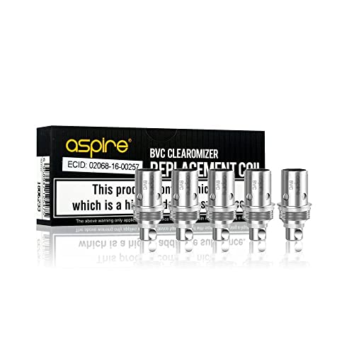 Aspire - Bobine BVC nouveau design pour ET-S, Vivi Nova, CE5 & K1 (5x 1.8ohm BVC Coils)