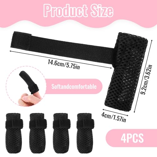 Image of 4Pcs Cat Shoes, Anti Scratch Cats Claw Covers, 3.62x1.57 Inches Breathable Mesh Nail Caps for Cats Claws, Adjustable Cat Mittens for Pet Bathing Feeding Cutting Nails(Black)