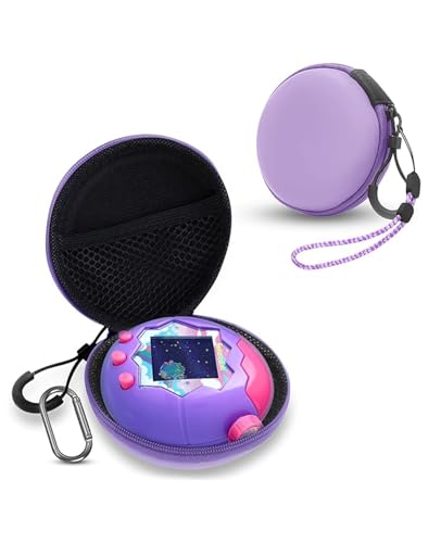 For Tamagotchi Paradise(たまごっちパラダイス) ケース 保護ケース 保護カバー 収納バッグ キャリングケース 保護バッグ キャリーバッグ YAJOJO 落下防止 耐衝撃 防塵 キズ防止 防水 持ち運びに便利(パープル)