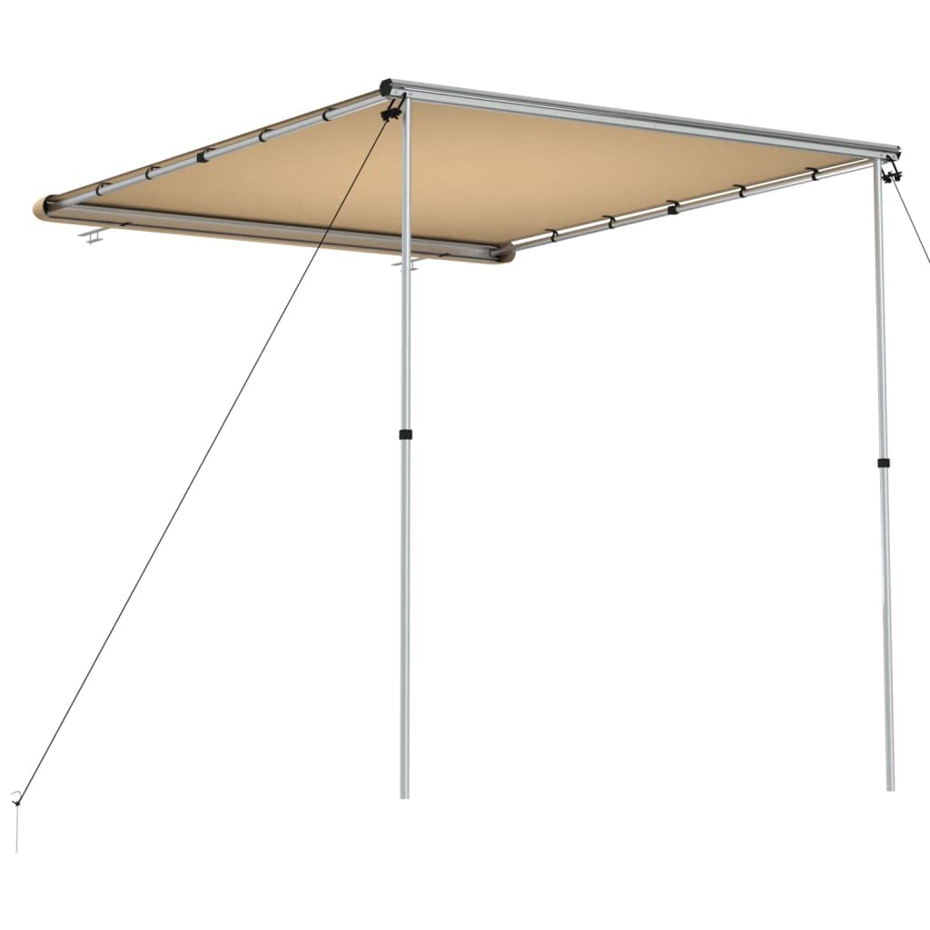INLIFE Wohnwagen-Markise 2,4x2,5x2,15 m Beige,10.5kg,148139