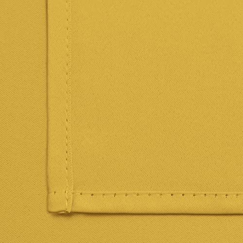 Yakamok Blackout Curtains Room Darkening Thermal Insulated with Grommet Window Curtain for Bedroom/Living Room(62Wx84L inch, Mustard Yellow, 2 Panels)