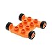 Produktbild 1 x Lego Duplo Fahrzeug orange Fahrgestell 2x4 für Mischer Betonmischer Auto Baustelle Unterbau für Bob der Baumeister Figur Mixi 42092c01